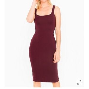 American Apparel Burgundy Bodycon Dress
